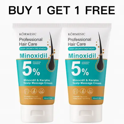 [Buy 1 Give 1] KORMESIC 5% Minoxidil Hair Growth Scalp Massage Cream with Keratin & Ginger, Men & Women, Prevents Hair Loss, Repairs Follicles, Promotes Fast Regrowth, Strengthens Roots, Beauty Products, Hair Growth Products,back to school#backtoschool,so