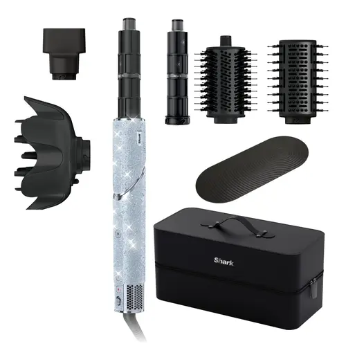 Shark FlexStyle Air Styling & Drying System, Frosted Diamond Ceramic Hair Straightener Heated Brush - HD442