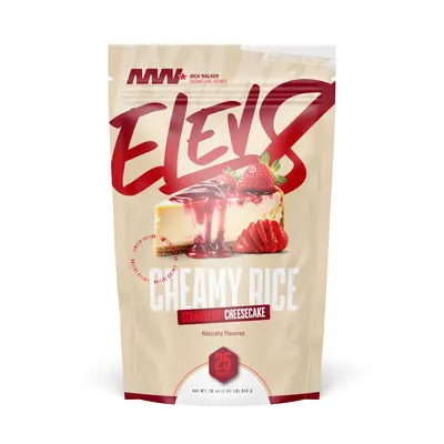 Elev8 Foods Creamy Rice Meal - All-Natural Ingredients, Cinnamon Roll Flavor, No Artificial Fillers, 25 Servings, High-Carb, Rapid Absorption, Low-Calorie, Low-Sodium, Ambient, Muscle Recovery Support, Long-Lasting Energy