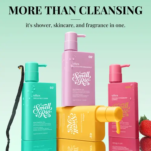New!Sttes Shower Oil 02# (Irresistible Sunshine) 5.47 oz – Moisturizing Body Wash with Pistachio, Almond, Vanilla & Salted Caramel, Natural Plant Oils, No Mineral Oil, Parabens or Phthalates, Moisturizer, Cosmetic, Aroma,sohochic