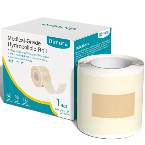 (HSA/FSA Eligible) Dimora Medical-Grade Hydrocolloid Acne Patch Roll, Cuttable Overnight Pimple Patches, Large Roll (2 in x 16 ft), for Acne, Open Wounds & Facial Oil Absorption, hydrocolloid bandages, Pimple Extraction, Face Care Products, SohoChic