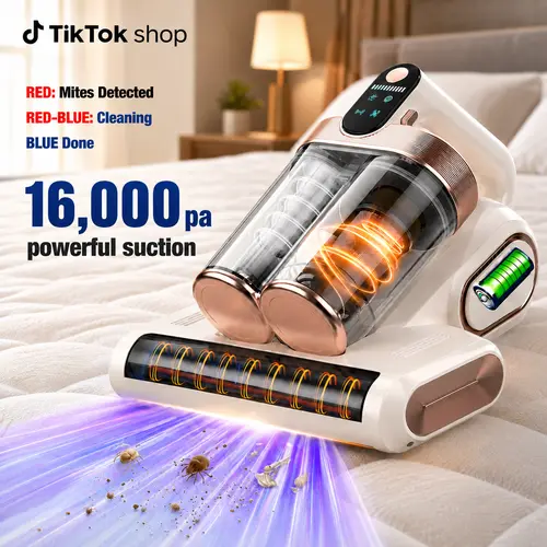 XIAOLANG Bed Mattress Vacuum Cleaner Cordless 16Kpa Handheld Vacuum, Vacuum Cleaner with 253.7nm UV-C Light,HEPA Filter & Ultrasonic, Portable Vacuums for Sofa Bed Couch Crib Gifts for Women her Man,back to school,back to school haul,sohochic