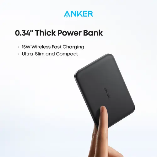[Live Only]Anker Nano Power Bank, Ultra-Slim 5,000mAh Magnetic Battery Pack, Qi2 Certified 15W Max Ultra-Fast MagSafe-Compatible Portable Charger, Ergonomic Design, For iPhone 16/15/14/13/12 Series Only sohochic