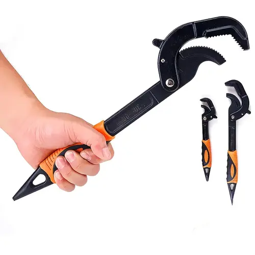 Multifunctional Self-Locking Pipe Wrench Set - Heavy-Duty Quick-Opening Flexible Hand Tool, 6/8/10/12 in Multi-Model Design for Water Heating Pipes