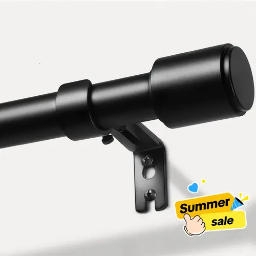 Inovaday Modern Heavy Duty Curtain Rods High Weight Capacity - 1 in Adjustable Metal Curtain Rods with Finials for Bedroom, Living Room,sohochic
