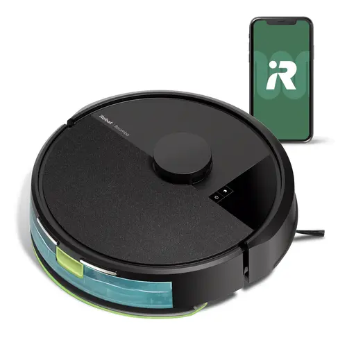 Roomba® 105 Combo Robot Vacuum & Mop – 70X Suction, 2x Deeper Scrubbing, ClearView™ LiDAR Navigation with Auto Carpet Detection for Effortless 4-Stage Everyday Cleaning, Compact Charge-Only Dock