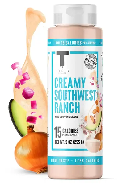 Taste Flavor Co. Creamy Southwest Ranch - Low Calorie Sauce with All Natural Ingredients
