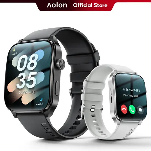 【Business Style】Aolon Curve3 Curved Smartwatch for Unisex, Bluetooth Calling, 1.93" IPS Display, Message Alerts, Digital Crown, Multi-Sport Modes, Fitness Tracker, IP68, Android & iOS Compatible#travel essentials#back to school,sohochic