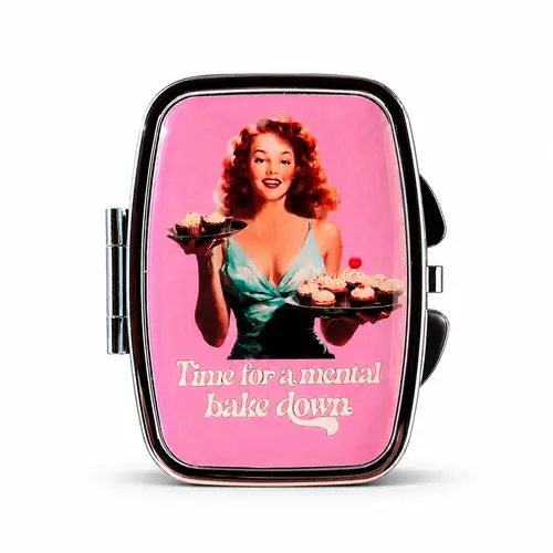 8 Styles Vintage Pill Box 2-Compartment Medicine Organizer Portable Travel Trinket Case for Purse & Pocket Mini Supplements Metal & Food-Safe Plastic Holder with Secure Clasp, Decorative Gift for Women & Men, Daily Medication Sorter