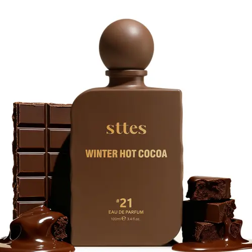 Sttes #21 Warm Cocoa Memories Women's Gourmand EDP Perfume - Warm Vanilla Women's Perfume, Adults' Cozy Aura Liquid Unisex Fragrance with Chocolate, Milk & Vanilla Notes, 100ml/3.4 fl oz Single Item,sohochic