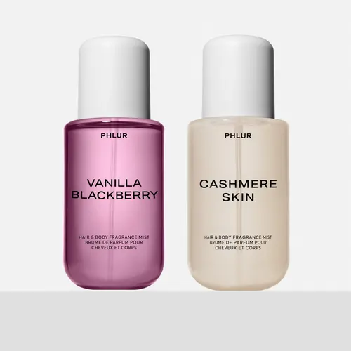 PHLUR Velvet Berry Duo - Vanilla Blackberry + Cashmere Skin Full Size Body Mist Set (2 x 8 fl oz)