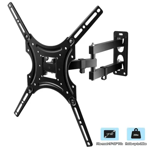 Full Motion TV Wall Mount for 14-55 inch TVs and Monitors, with Swivel and Articulating Tilt Arm TV Wall Bracket,  Weight to 26 Lbs