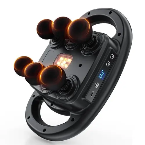 AERLANG Deep Tissue Massage Gun - Cordless Handheld Massager with 6 Heads, 9 Adjustable Levels, 4 Modes, Silent Motor, Lightweight for Athlete Hip Pain Relief, Father's Day Gifts for Boyfriend, Christmas Presents for Parents,sohochic