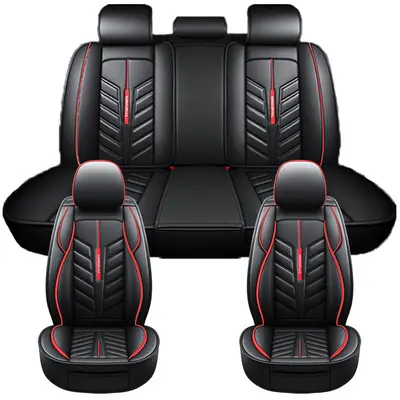 Seat Covers for Cars, All-Season Faux Leather Car Seat Protectors with Red Stitching, Diamond Pattern, Universal Fit for Most Vehicles, Car Seat Accessories, Front Seat Covers, Automotive Seat Covers, Car Seat Covers Front Seats,toolupgrade