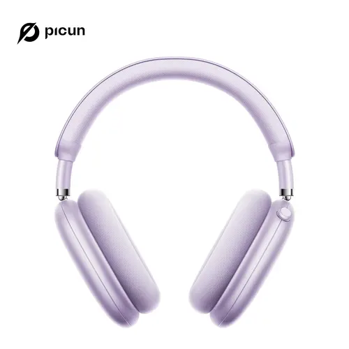 Picun F8 Pro Over-Ear Oval Wireless Audio Headphones with Mic - 52dB Active Noise Cancellation, 5 ENC Mics, Head Tracking, Custom EQ Sound, Dual-Pairing Multi-Device Connection, Bluetooth 5.4, Detachable Fabric Ear Cups, 800mAh, Music Production Equipment
