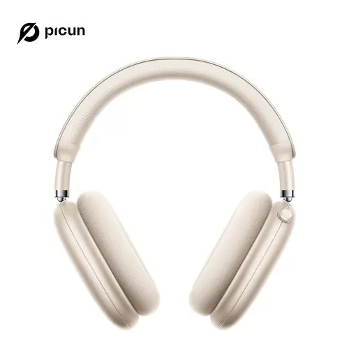 Picun F8 Pro Foldable Over-Ear Wireless Headphones - 52dB ANC, Bluetooth 5.4, 20kHz Support, 3.5mm Cable Charging, Detachable Fabric Ear Cups, Dual-Device Pairing, Oval Design, iPhone/Android Compatible, Durable, Ideal Christmas Gift