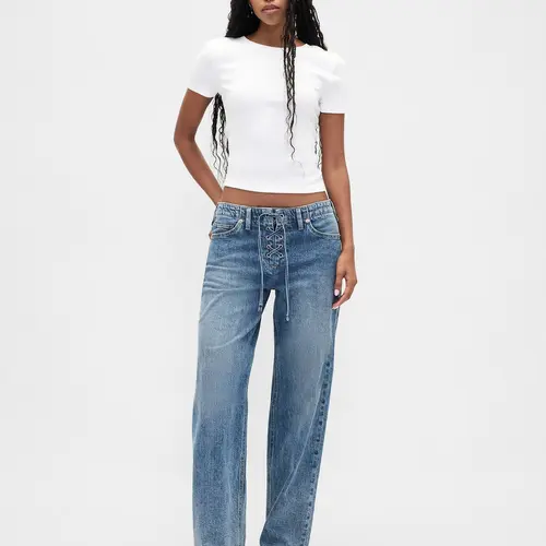 Gap Women's Low Rise Lace-Up '90s Loose Jeans