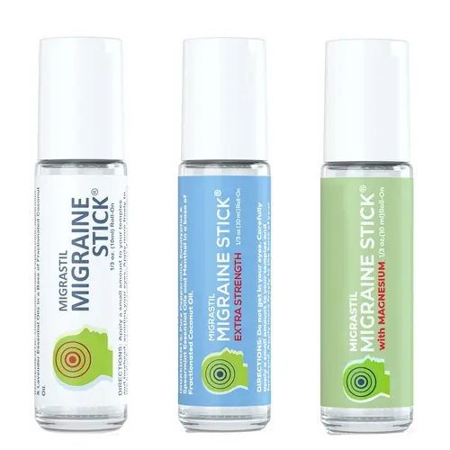 Migrastil Migraine Stick Super Bundle with Original, Extra Strength, and Magnesium Migraine Sticks