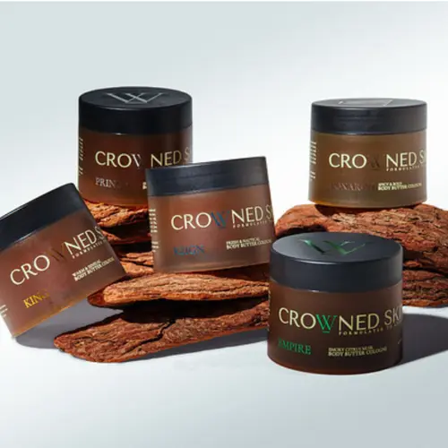 Crowned Skin Body Butter 5 Scent Pack - King Reign Monarch Prince Empire Cologne Body Butters Fragrance Scented Moisture