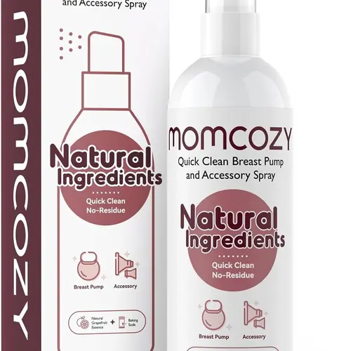 Momcozy Portable Breast Pump Cleaning Spray, Effective Milk Fat Removal & Residue-Free, Natural Grapefruit Scent, Pump Spray for Breast Pump or Accessories, and Other Baby Products, 8.5 Fl Oz