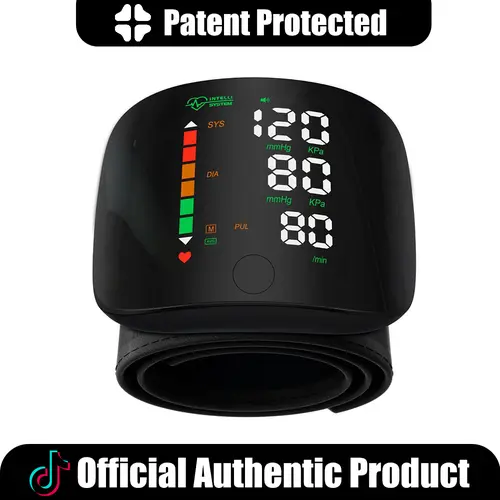 Ziqing Digital Rechargeable Wrist Blood Pressure Monitor for Home Use - LED Display, Voice Broadcast, Touch Screen Cuff, 99x2 Reading Memory, with Carrying Case,sohochic