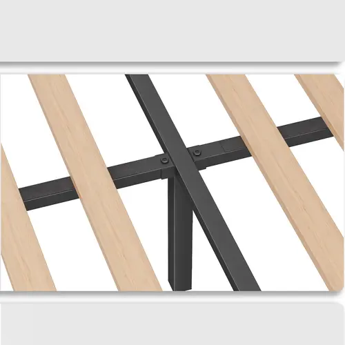 bed frame 【Part of the bed frame】2 NO MATTRESS, Luxury Upholstered Bed Frame with Storage, 2 Drawers & Shelf on Headboard, NO Noise