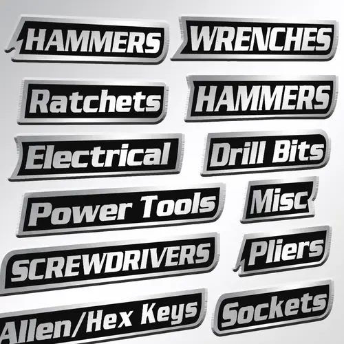 AXIZITECH 2026 New 3D-Printed Magnetic Label Set - Removable Reusable Tags for Toolbox Storage, Office Organization, Removable Labels