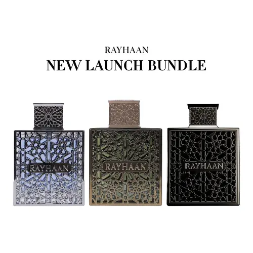 Rayhaan 3 Piece New Launch Bundle for Unisex (3.4 Ounce, Rayhaan Aquatica Eau de Parfum + 3.4 Ounce, Rayhaan Terra Eau de Parfum + 3.4 Ounce, Rayhaan Obsidian Eau de Parfum)