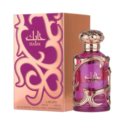 Lattafa Habik EDP Spray for Women (3.4 oz/100ml) - Cruelty-Free Floral Fruity Scent, Long Lasting Perfumes with Bergamot, Pear, Musk Notes, Fruity Juicy Women's Fragrance for Daytime Wear, Fresh Vibes, Elegant Gift