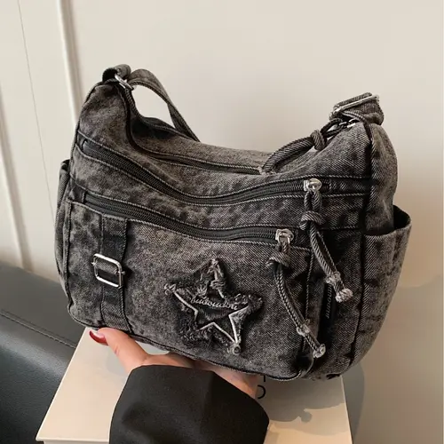 Casual and Fashionable Multi-Pocket Star Pattern Crossbody Bag, Shoulder Bag, Casual Trendy Bag, Crossbody Shoulder Handbag, Crossbody Shoulder Bags