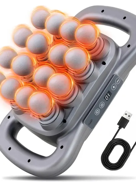 16 Head Massage Gun Set, Grey
