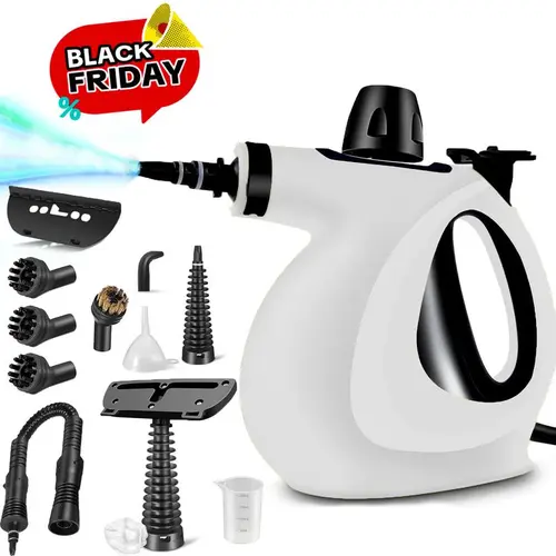 1200W Ultra-Powerful Compact Handheld Steam Cleaner - High-Efficiency Degreaser, Labor-Saving, Detergent Container, Safety Lock, 12 Accessories for Kitchen, Bathroom Floors, High-Efficiency Steam Cleaners, Degreaser Steam Cleaners,sohochic