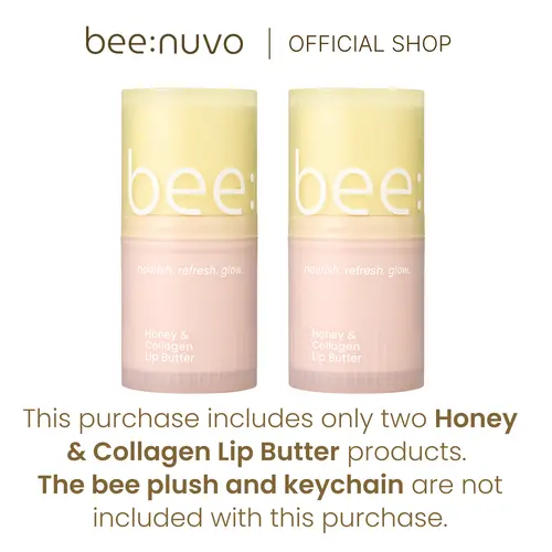 beenuvo Honey & Collagen Lip Butter Duo – 2-Pack Deep Moisture Lip Balm | 13g Each