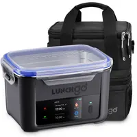 LUNCHGO G1 Smart Electric Heated Lunch Box – Cordless Battery Powered Lunch Warmer, 5-Cup Capacity, 250°F Max, Auto Scheduled Heating for Work, Travel & Outdoor Meals