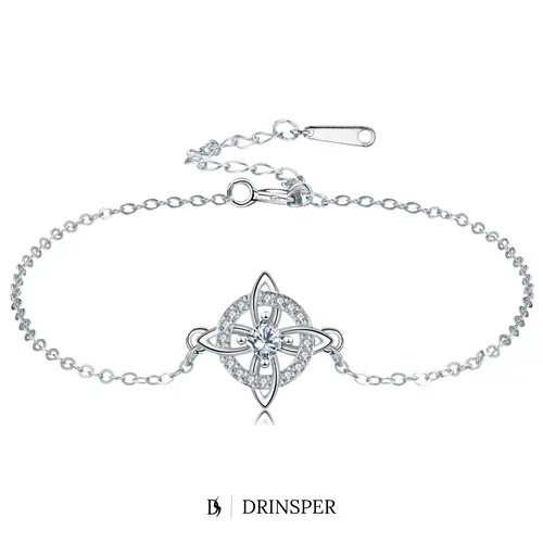 DRINSPER Women's Witchy Hecate Knot Copper Bracelet, Adjustable Celtic Protection Amulet with Cubic Zirconia, Wiccan Jewelry Gift, Bracelets, Birthday, Witchy Stuff, Talisman, Adults, Intuition, Copper Finish, Everyday Wear