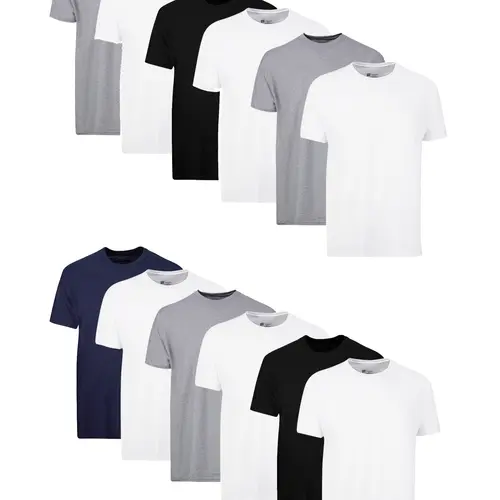 Hanes 12-Pack T-Shirt Undershirts for Men, Cotton Crewneck Tees – Cool Comfort Moisture-Wicking & Tagless Men's Clothing