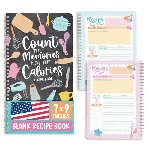 Hadley Designs Blank Recipe Organizer Journal - Office Stationery Cookbook Notebook for Writing Meals, Preserving Tradition & Legacy