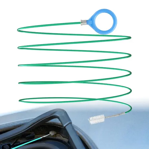 Car Sunroof Drain Cleaning Tool, 197in Flexible Steel Wire Tube Brush with Pull Ring End, Extra Long Pipe Cleaner for Car Drains, Windshields, Windshield Wipers, Fish Tanks, Pvc Pipe,sohochic