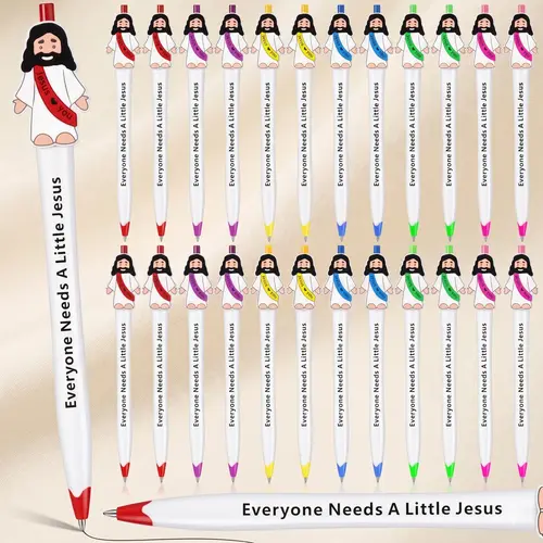 50Sets Jesus Loves Me Pens with Bible Verse Cards for Student Teacher Classroom Prizes Birthday Party Favor Jesus Pens with Dear Lord Cards for Employee Appreciation Gift Office Supplies Christian Gifts Sunday School Baptism Gifts Goodie Bags Stuffer