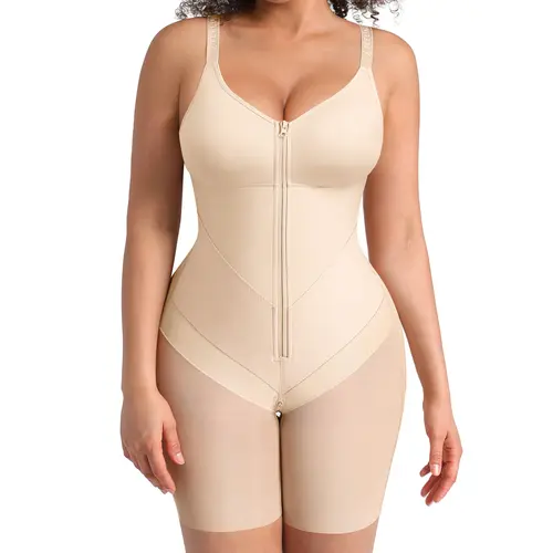 FeelinGirl FeelVibe V-shaped New Design Fajas Colombianas Shapewear For Women Full Body Shapewear Butt Lifter With Zipper Front