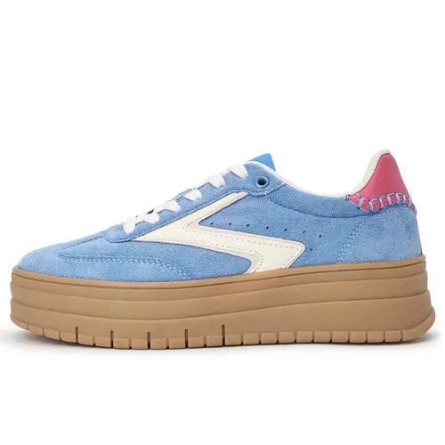 LUCKY STEP Women's Colorblock Platform Sneakers - Suede Upper, Gum Rubber Thick Sole, Classic Retro Casual Tennis Walking Shoes, Women's Trendy Shoes, Colorblock Sneakers,summerwins tiktokshopbacktoschool,back to school,back to school haul,sohochic