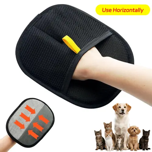 【Use Horizontally】Pet Hair Remover Glove, Electrostatic Removal Gloves for Pet Hair, Pet Hair Remover Gloves for Dog & Cat, Reusable Pet Hair Remover Glove for Carpet, Couch, Clothing, Furniture,Best gift Shedding Grooming Kit Deshedding Tool