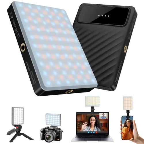 Ultra-Compact Selfie Fill Light - Rechargeable Clip-On LED Light for Clear Video Calls, Live Streaming, Zoom, and Flawless Makeup Illumination Adjustable Cellphone phone accessories tripod 360 rotation ring lights summerwins
