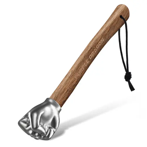 Purple Dragon Portable Lightweight Stainless Steel Fist-Shaped Hammer with Wooden Handle - Christmas Gift for Boyfriend, Suitable for Home, Construction, Gardening, Outdoor Camping, Craft Decor