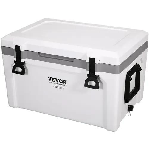 VEVOR Heat Insulating Durable Cooler & Cool Bag, 52 qt Outdoor Camping Supplies, Holds 50 Cans, 6-Day Ice Retention, Heavy-Duty Handle, Anti-Slip Surface, Food & Beverage Ice Chest for Camping, Travel, Outdoor Use#SohoChic