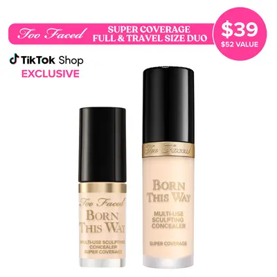 Too Faced Born This Way Super Coverage Multi-Use Concealer Full Size & Travel Size Duo