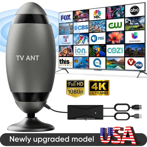 2026 Indoor TV Antenna  For Local Channels- 4K High-Definition Digital Antenna, 360° Signal Reception, Wide Coverage,  Easy Installation, Enjoy Full HD Local Channels, No Subscription Fee Required,Deals For You Days