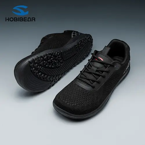 HOBIBEAR Women's Barefoot Shoes for Women - Breathable Fabric All-Day Casual Trainers with Bunion-Friendly Wide Toe Box, Flexible Non-Slip Sole, Low Top Synthetic Closed Ankle Sneakers for All Day Wear,sohochic