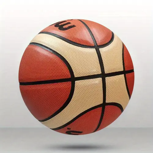 Professional Grade 5/6/7 Basketball, Ideal for Games and Training, High-Quality PU Material, Superior Grip and Bounce, Indoor/outdoor Use, and Design with Gold Accents, Basketball Equipment, Sports Ball