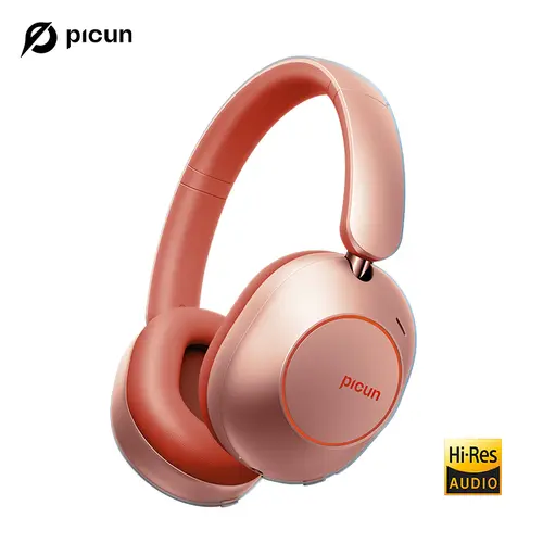 Picun F6 Hybrid Active Noise Cancelling Gaming Headphones, Electronic Bluetooth Headset with ENC Mic,  Hi-Res Audio, Deep Bass, Foldable Chargeable Wireless Design, for Travel & Home Office, Compatible with Game Devices